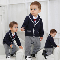 Newborn baby clothes Cute super cute go out climbing clothes Net red Newborn baby spring dress boy year-old dress