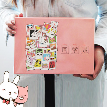 同学录小学生创意韩国活页清新唯美包邮木盒盒装回忆录毕业纪念册产品展示图5