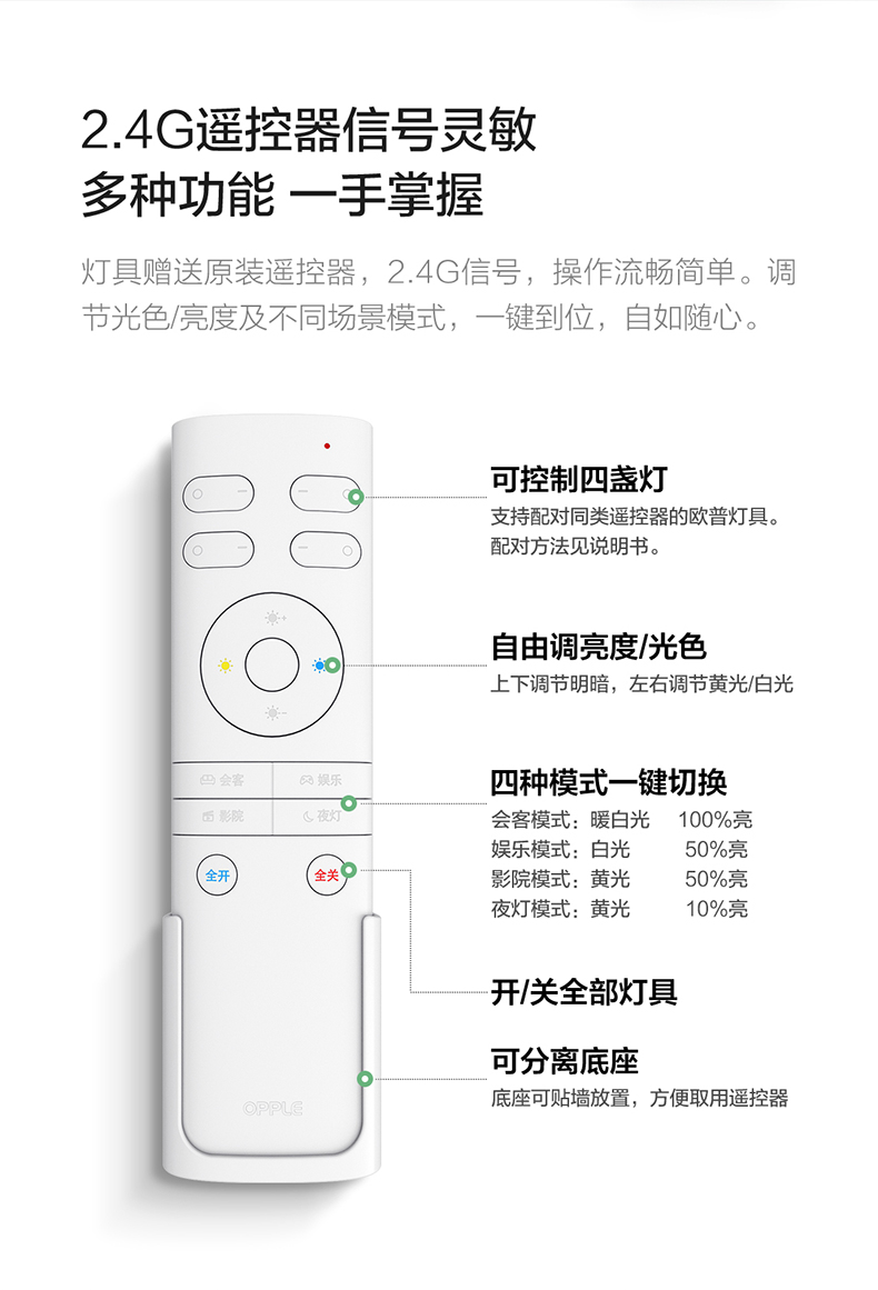 欧普照明led吸顶灯简约现代大气家用圆形卧室灯具套餐儿童房间ws