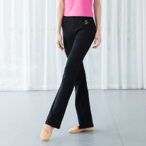 Red Dancing Shoes Black Floral Side Body Casual Horn Pants Children Adult Practice Pants Bodysuit Pants Square Dance Pants