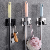 Stainless steel mop clip free of punch toilet containing finishing hook powerful mop clip pier cloth adhesive hook buckle