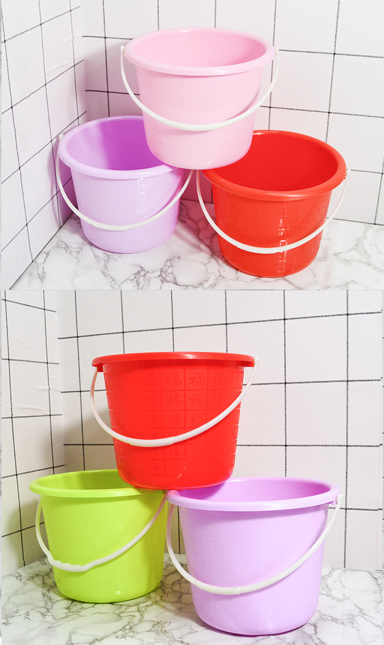 彩色塑料小水桶颜料沙滩玩水幼儿园玩具舞蹈画画洗水粉笔美术画桶