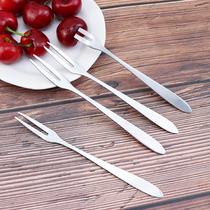 Fruit Fork Stainless Steel Fruit Sign Fruit Pan Creative West Meal Two Teeth Children Fruit Salad Cake Point Iron Sign