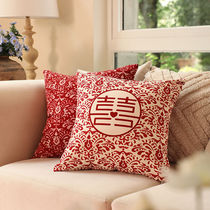 Wedding celebration New people dress up a couple of holding pillows red New Year Wedding Room Bedside Press Sofa Cushions Happy with Pillow Cushion