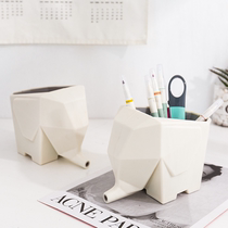 Small Elephant Creative Drain Toothbrush Toothpaste Rack Tabletop Pen Holder Kitchen Containing Drain and Chopsticks Cage Cartoon Drain Bucket