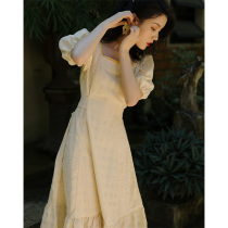 Sandro Svpr style Amber Dress Woman 2022 Summer new Bubbly Cuff slim Temperament Skirt