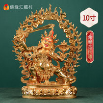 Wenzu Bodhisattva copper like copper - a - gold 10 inch national wind decoration room home front desktop fittings