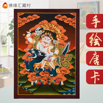 Hand painted Tangka Bai Caiqi National Fame Living Room decorated murals of Nepal Mineral Pigments