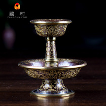 Nepal gong jiu cup of pure copper plated manual copper carved Buddha ba jixiang for a chassis diameter 10 5cm