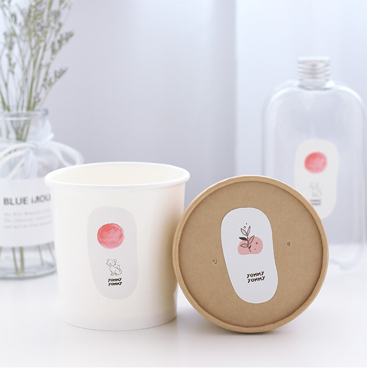 牛乳瓶奶茶瓶封口贴 饮料瓶贴奶茶贴纸蛋糕装饰贴 烘焙包装盒贴纸