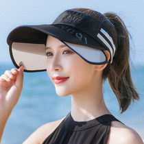 Summer sun hat lady sunscreen cap telescopic air top baseball cap anti-UV outdoor cover to work suncap