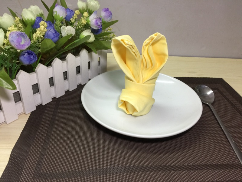热销彩色口布酒店西餐厅全棉餐巾折花布擦杯布吸水不掉毛10条包邮