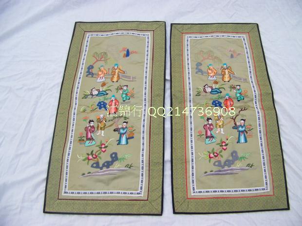 Eight immortals across the sea hand embroidery strip screen hand embroidery painting Su embroidery boutique