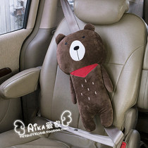 Korean bear childrens belt sleeve pillow plush doll pillow car seat belt shoulder cover pillow