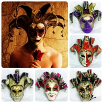 Halloween mask Prajna mask clown mask vintage old white classic star face full face mask