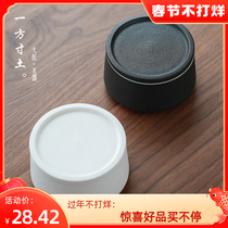 Japanese Ceramic Tea Pot Zen Wind Storage Pot Sealed Pot Home Portable Travel Tea Warehouse Moisture-proof Kung Fu Tea Set