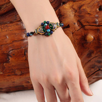 Ancient style Chinese style bracelet cloisonne classical handpieces female vintage ethnic decoration