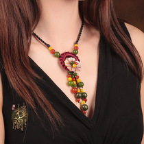 Shell flower ethnic style necklace retro fashion hanging short clothes pendant summer accessories decoration women