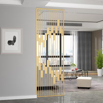 Wrought iron entrance Modern simple screen Living room bedroom partition Hollow light luxury creative small apartment decorative wall