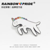 RainbowPride Rainbow Unicorn Six-color LGBTQ badge Couple same-sex LES pin badge cute