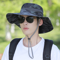 Fishermans hat mens summer hat camouflage big eaves sun hat outdoor mountaineering sunscreen sun hat mens cycling tour