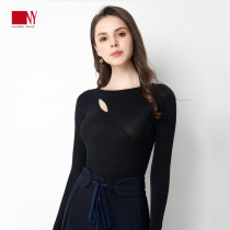 Nayi 2019 New Hollow T-shirt ladies long sleeve T-shirt hollow top