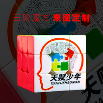 Warrior W third-order photo Rubiks cube professional custom 3-order pattern Rubiks cube private personalized custom Rubiks cube logo