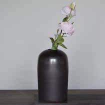 Desktop ceramic vase neoclassical living room decorations Chinese tea table porch ornaments black flowers hydroponic flower Ware