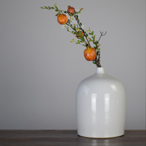 White ceramic vase handmade Dry Branch vase desktop porch decorations simple modern water living room ornaments