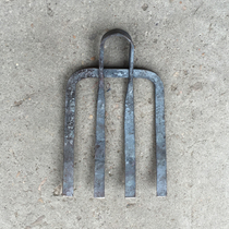 Y-JIAN hand-forged agricultural tools four-tooth nail rake iron Harrow agricultural long handle loose soil iron rake planting tools