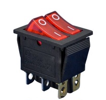 Electric heater oil cake switch KCD3-2 = KCD8-212N red six feet with light switch double