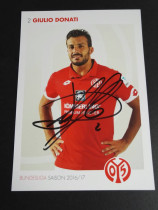 Donatti Official Autographed Card of Mainz Italy