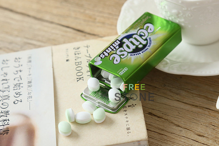 eclipse无糖薄荷糖澳洲进口易极apple苹果味清新口气压片糖果铁盒