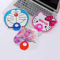 Advertising fan custom PP fan plastic cartoon fan custom Group fan folding fan 1000 gift promotion rubber fan
