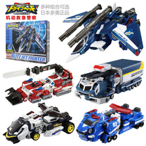 Japan TOMY Multimeme Pushback Chainsaw Transporter Flash Electric Combat Maneuver Rescue Emergency Police Racing Deformation Robot
