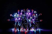 Luminous performance clothing led optical fiber luminous clothing electro-optic dance fluorescent stage performance clothing programming control customization