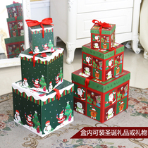 Christmas decorations gift box gift box can be filled with gifts Color snowman Old Man pattern Christmas tree ornaments