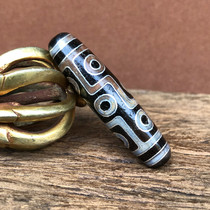 Tibetan Tantric Tianzhu Tibetan transmission inlaid silver nine-eyed Tianzhu natural cinnabar genuine to pure agate chalcedony pulp oil run