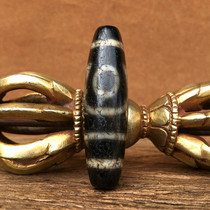 Natural Tibetan Tianzhu Tibetan transmission two-eyed Tianzhu genuine to pure agate chalcedony pulp oil weathering clear