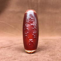 Natural Tibetan Tantric Tianzhu genuine to pure six-word proverbs Tianzhu Agate chalcedony package pulp oil run old beads