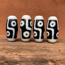 Tibetan Tantric Tianzhu Six-eyed Tianzhu genuine to pure Agate chalcedony package pulp oil run weathering clear