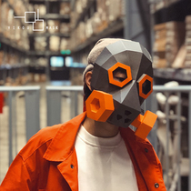 Steampunk gas mask trembles industrial wind photography props paper handmade original design Net red bar cool