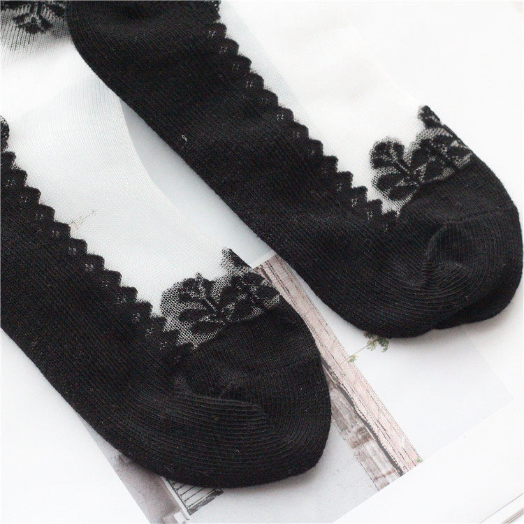 夏季袜子超薄儿童女童水晶均码玻璃丝袜黑色b类宝宝冰丝袜亲子款