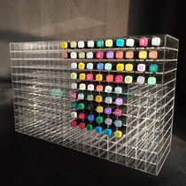 Acrylic pen holder black pen sorting rack transparent pen display stand 480g mark pen storage tube rack customized