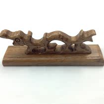 Dragon-shaped brush resting wooden pen holder pen holder pen holder calligraphy brush holder trumpet