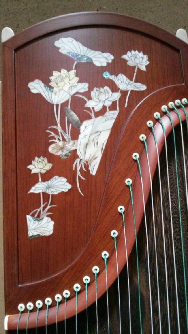 扬州佳音古筝 厂家直销 a054挖嵌彩螺古筝 演奏考级琴 包邮特惠