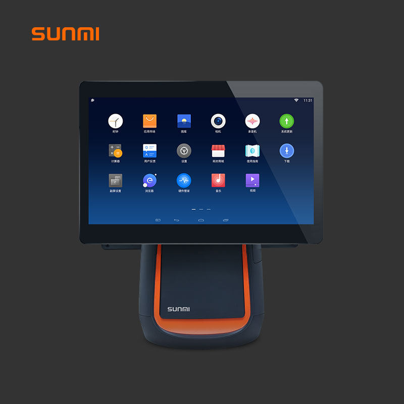 科脉定制商米 t1 智能收款机触摸双屏餐饮点餐外卖打印收银一体机