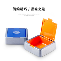 Creative ashtray with lid sealed windproof personality fashion bar ashtray metal ornaments office living room