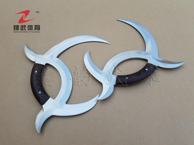 臻武双钺 八卦子午鸳鸯钺兵器双钥不锈钢武术器械表演训练未开刃