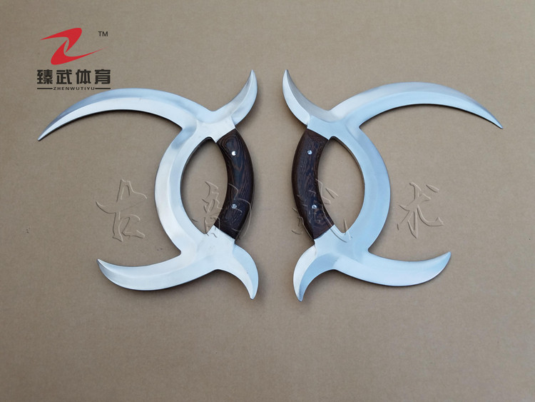 臻武双钺 八卦子午鸳鸯钺兵器双钥不锈钢武术器械表演训练未开刃
